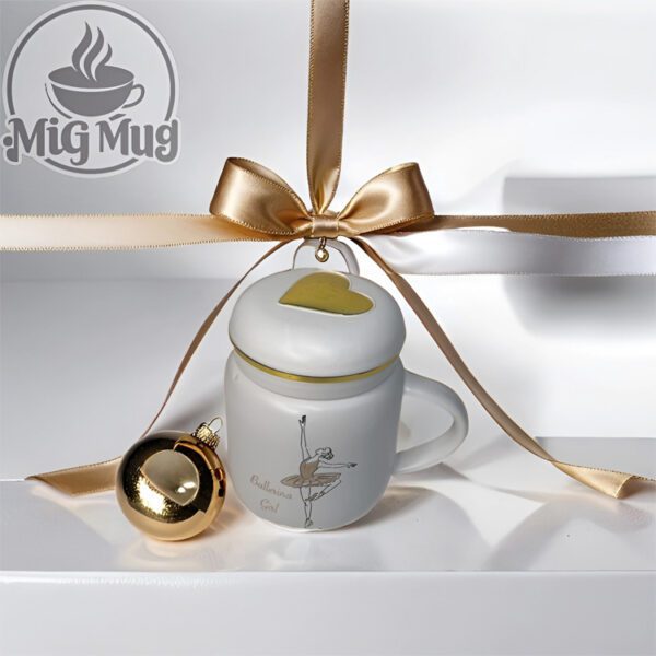 ماگ درب قلبی سرامیکی