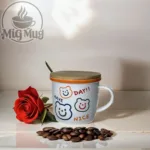 خرید ماگ گربه ای درب چوبی | میگ ماگ