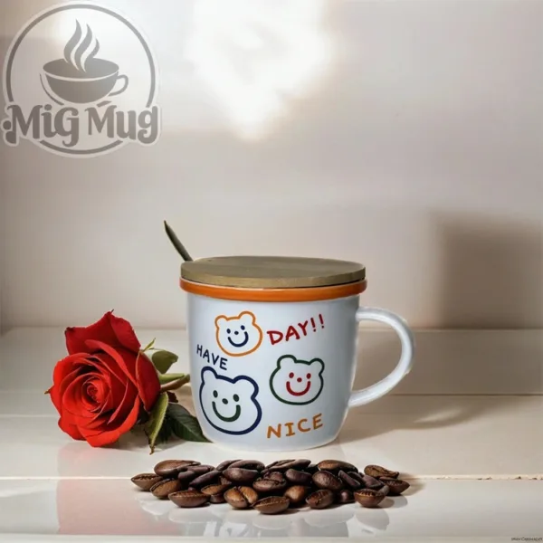 خرید ماگ گربه ای درب چوبی | میگ ماگ