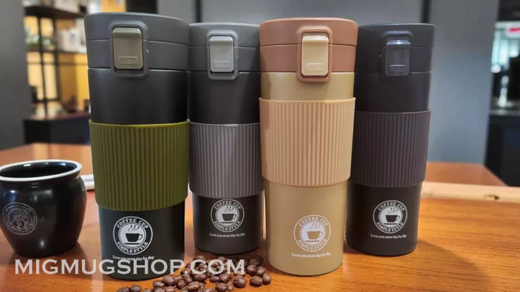 4 عدد تراول ماگ دور سیلیکونی کافی