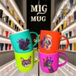 ماگ مخملی رنگی طرح حیوانات - Image 2