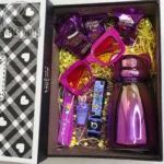 باکس هدیه دخترانه بنفش خرسی