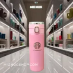 تراول ماگ استارباکس درجه دار صورتی