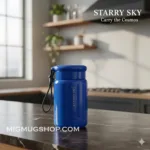 تراول ماگ اسکای بند دار آبی