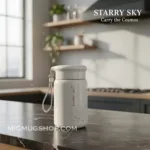 تراول ماگ اسکای بند دار سفید