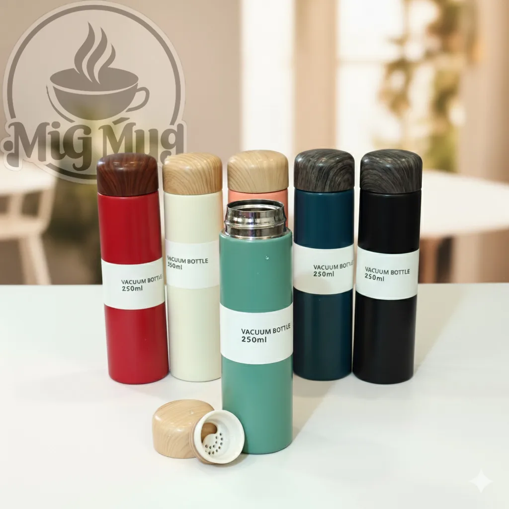 تراول ماگ درب چوبی قلمی 250 میل