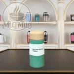 مینی تراول ماگ درب چوبی سبز